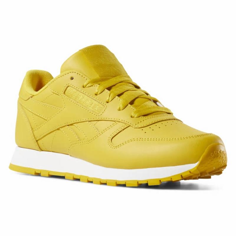 Reebok Classic Leather Tenisky Damske - Žlté/Biele LC3268VB